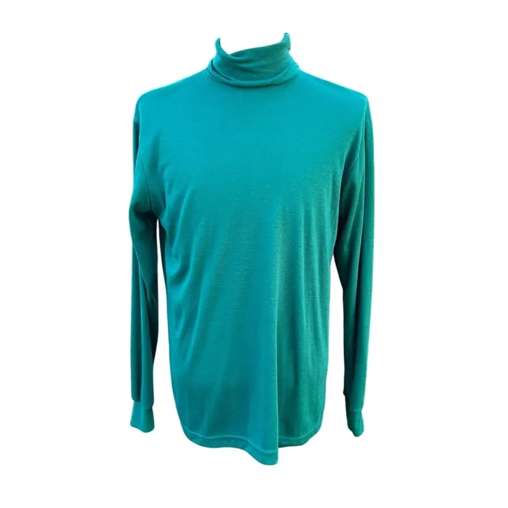 VTG Cabelas Outdoor Gear Turtleneck Men’s Size Large Hunter Green Top
